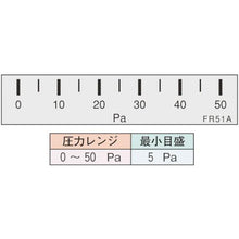 画像をギャラリービューアに読み込む, マノスター　微差圧計　マノスターゲージ　＜パネル横目盛形＞　計測範囲０～５０Ｐａ
