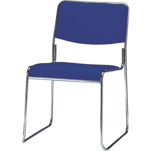 TOKIO เก้าอี้ซ้อน ขาชุบ หนังไวนิล สีคราม