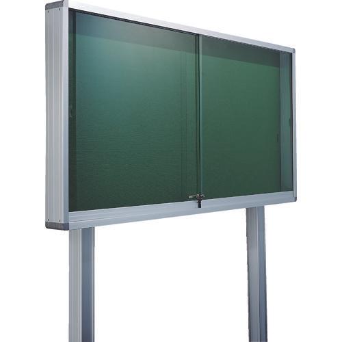 TRUSCO ป้ายประกาศกลางแจ้ง โครงอะลูมิเนียม สีเงิน 1830X100X930 ชนิดมีขา