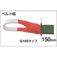 画像をギャラリービューアに読み込む, ＴＲＵＳＣＯ　ベルトスリング　ＪＩＳ３等級　両端アイ形　１５０ｍｍＸ２．０ｍ
