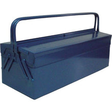 画像をギャラリービューアに読み込む, ＴＲＵＳＣＯ　２段式工具箱　６００Ｘ２２０Ｘ３０５　ブルー
