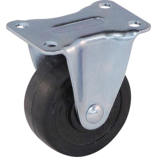 YUEI plate type rubber caster fixed 50 diameter