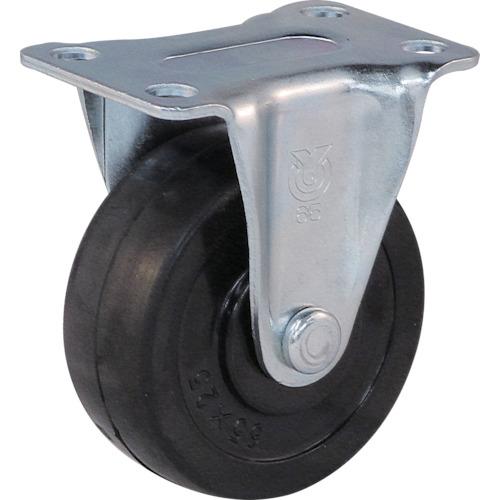 YUEI plate type rubber caster fixed 65 diameter