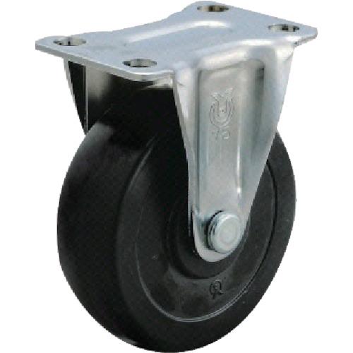 YUEI plate type rubber caster fixed 75 diameter