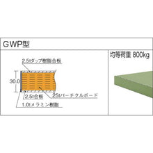 画像をギャラリービューアに読み込む, ＴＲＵＳＣＯ　ビニールマット張りＧＷＰ型作業台　９００Ｘ４５０
