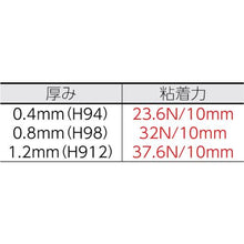 画像をギャラリービューアに読み込む, 日東　アクリルフォーム強接着両面テープ　ハイパージョイント　Ｈ９０１２　１．２ｍｍ×１９ｍｍ×１０ｍ　グレー
