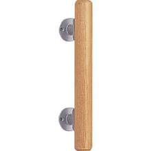 Tải hình ảnh vào trình xem thư viện, Tay vịn mini TRUSCO dọc 35ΦX300 gỗ sồi sáng bạc
