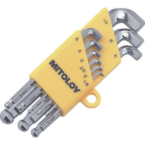 Bộ 9 chi tiết cờ lê rỗng loại L MITOROY đầu bi cứng đầu ngắn mm