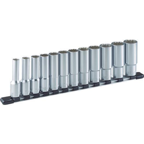 ＴＯＮＥ　ディープソケットセット（１２角・ホルダー付）インチサイズ　１２ｐｃｓ