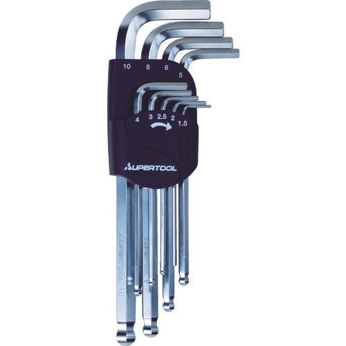 SUPER TOOL long ball point hex wrench (9-piece set) 1.5-10mm