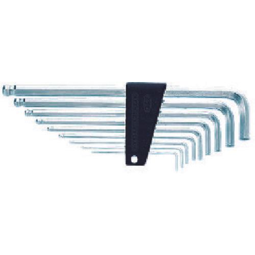 KTC high-grade ball point L-shaped long hex wrench set [9-piece set]