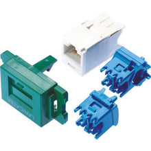 画像をギャラリービューアに読み込む, パンドウイット　カテゴリ６ＡＪＩＳプレート用ジャックキット　緑
