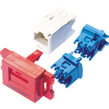 画像をギャラリービューアに読み込む, パンドウイット　カテゴリ６ＡＪＩＳプレート用ジャックキット　赤
