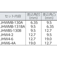 画像をギャラリービューアに読み込む, ＷＩＬＬＩＡＭＳ　３／８ドライブ　アダプターセット　６個

