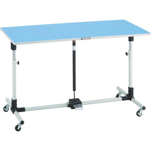 โต๊ะทำงาน TRUSCO พร้อมฟังก์ชั่นปรับแนวตั้ง 600X600XH700-950 มีล้อ
