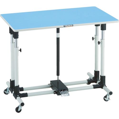 โต๊ะทำงาน TRUSCO พร้อมฟังก์ชั่นปรับแนวตั้ง 900X600XH700-950 มีล้อ