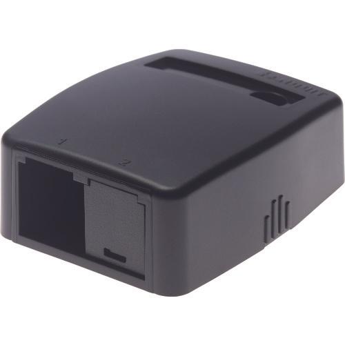 PANDUIT花环盒无快门2口（1花环+1空白）黑色JOQ1B0000BL