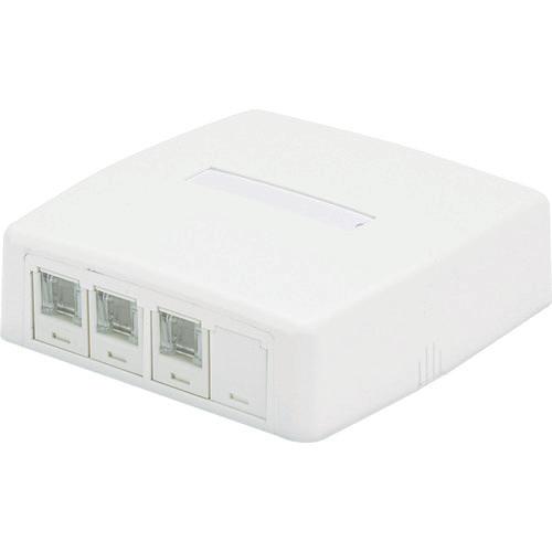 PANDUIT CAT5E Rosette kit with spring shutter 4 mouths (3 jacks + 1 blank) 白色 JOQ3BH500