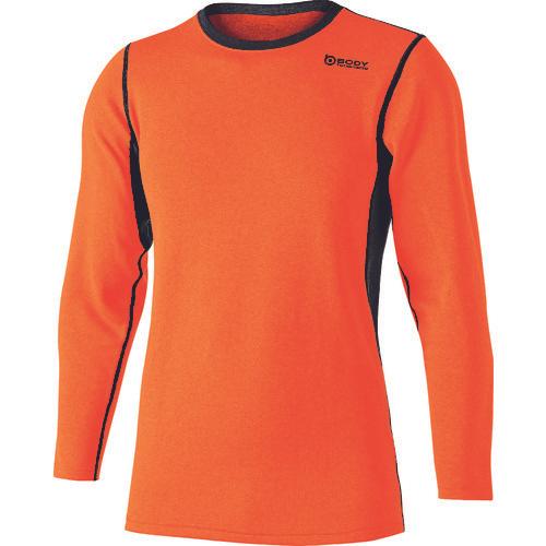 OTAFUKU Blind Tricot Dual Brushed Heavyweight Crew Neck Shirt Orange/Black 3L