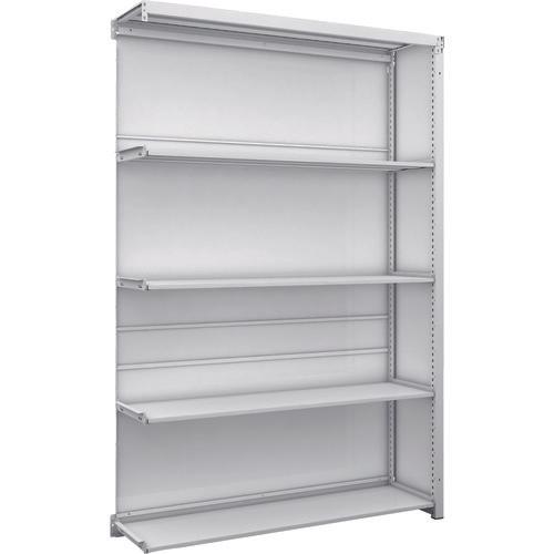 TRUSCO K1 ชั้นเก็บของความหนาแน่นสูงเคลือบสารต้านแบคทีเรียพร้อมแผ่นรองหลัง H1900XW1250XD325 ชนิดเชื่อมต่อ 5 ชั้น