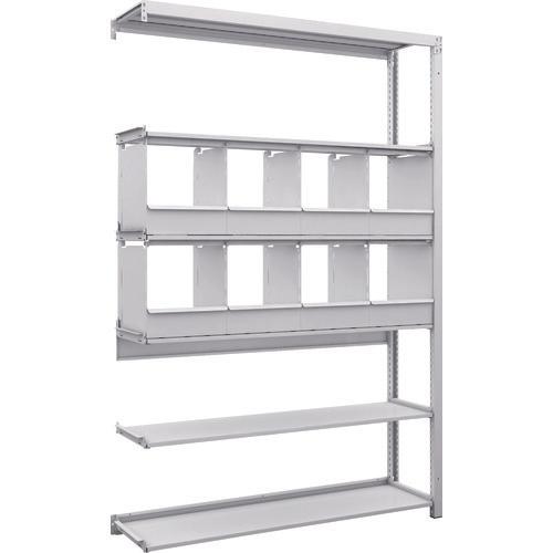 TRUSCO K1 ชั้นเก็บของความหนาแน่นสูงสีต้านเชื้อแบคทีเรีย H1900XW1250XD325 6 ชั้นพร้อมถาดแบ่ง 8 ถาดเชื่อมต่อ