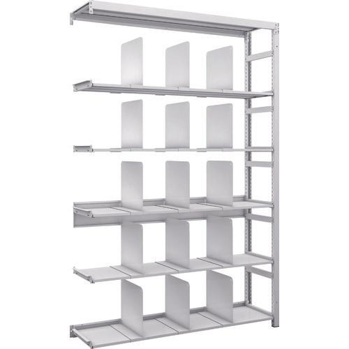 TRUSCO K1 ชั้นเก็บของความหนาแน่นสูงเคลือบสารต้านแบคทีเรีย H1900XW1250XD325 6 ชั้นพร้อม 15 พาร์ติชั่นชนิดเชื่อมต่อ