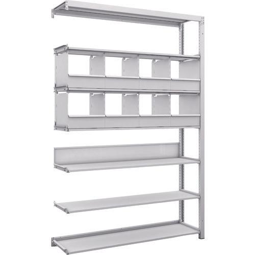 TRUSCO K1 ชั้นเก็บของความหนาแน่นสูงเคลือบสารต้านแบคทีเรีย H1900XW1250XD325 7 ชั้นพร้อมถาดแบ่ง 8 ถาดชนิดเชื่อมต่อ