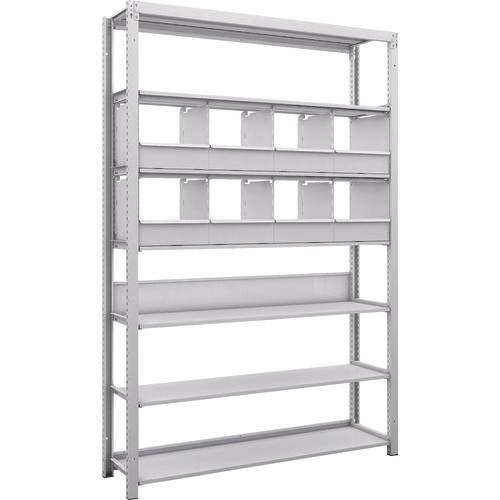 TRUSCO K1 ชั้นเก็บของความหนาแน่นสูงเคลือบสารต้านแบคทีเรีย H1900XW1250XD325 7 ระดับพร้อมถาดแบ่ง 8 ถาด