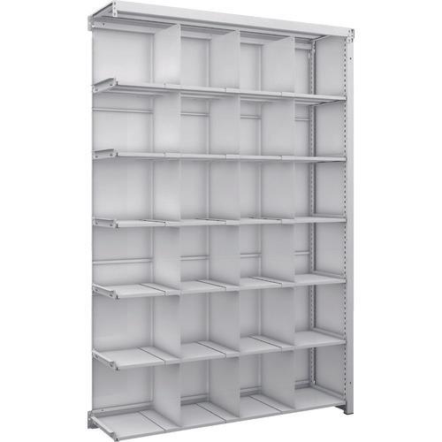 TRUSCO K1 ชั้นเก็บของความหนาแน่นสูงเคลือบสารต้านแบคทีเรียพร้อมแผ่นหลัง แผ่นข้าง H1900XW1250XD325 7 ระดับพร้อม 18 พาร์ติชันแบบเชื่อมต่อ