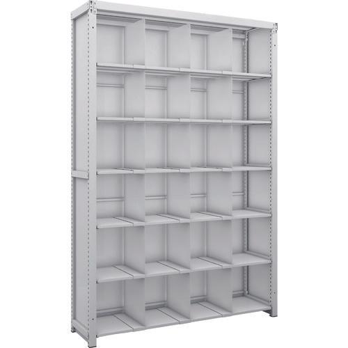 TRUSCO K1 ชั้นเก็บของความหนาแน่นสูงเคลือบสารต้านแบคทีเรียพร้อมแผ่นหลังและแผ่นข้าง H1900XW1250XD325 7 ชั้นพร้อม 18 ฉากกั้นที่เคลื่อนย้ายได้