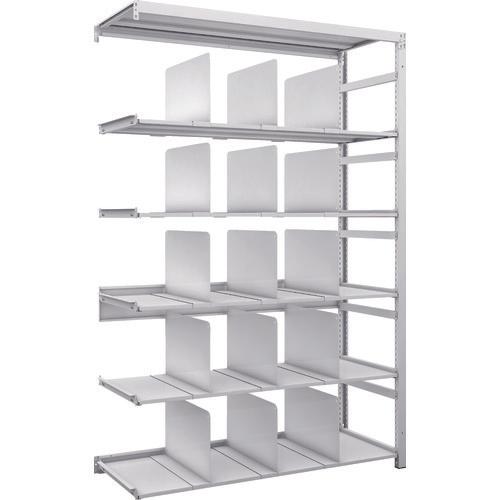 TRUSCO K1 ชั้นเก็บของความหนาแน่นสูงเคลือบสารต้านแบคทีเรีย H1900XW1250XD475 6 ชั้นพร้อม 15 พาร์ติชั่นชนิดเชื่อมต่อ