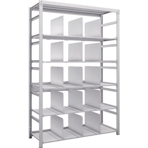 TRUSCO K1 ชั้นเก็บของความหนาแน่นสูงเคลือบสารต้านแบคทีเรีย H1900XW1250XD475 6 ชั้นพร้อมฉากกั้น 15 ฉาก