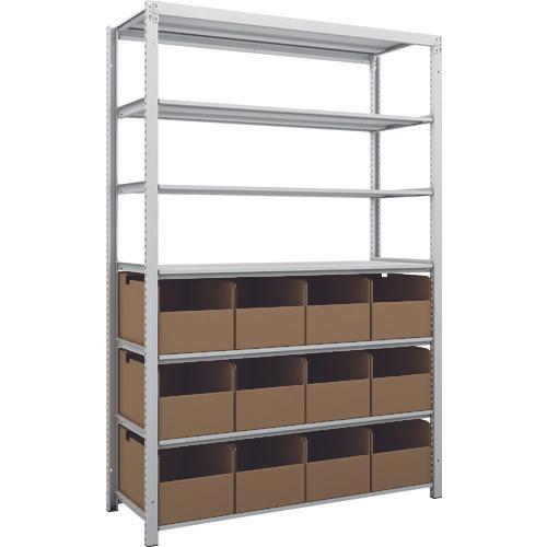 TRUSCO K1 ชั้นเก็บของความหนาแน่นสูงเคลือบสารต้านแบคทีเรีย H1900XW1250XD475 7 ชั้นพร้อมขวด 12 ขวด