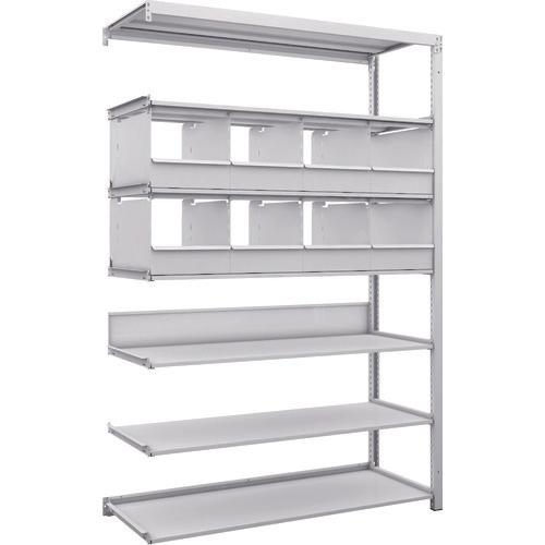 TRUSCO K1 ชั้นเก็บของความหนาแน่นสูงเคลือบสารต้านแบคทีเรีย H1900XW1250XD475 7 ชั้นพร้อมถาดแบ่ง 8 ถาดชนิดเชื่อมต่อ