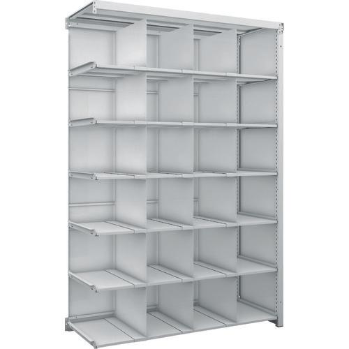 TRUSCO K1 ชั้นเก็บของความหนาแน่นสูงเคลือบสารต้านแบคทีเรียพร้อมแผ่นหลัง แผ่นข้าง H1900XW1250XD475 7 ขั้นพร้อม 18 พาร์ติชั่นแบบเชื่อมต่อ