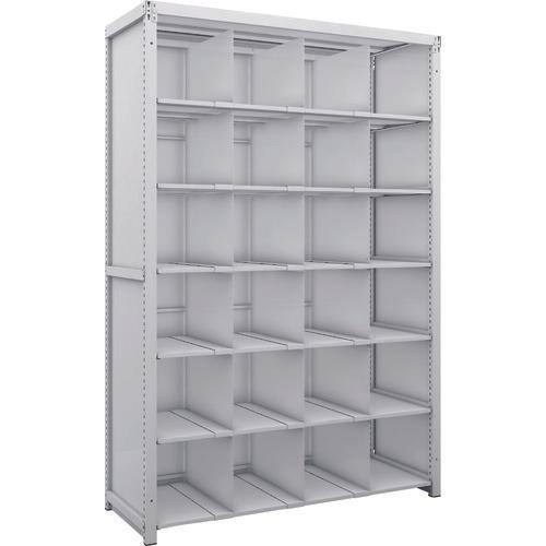 TRUSCO K1 ชั้นเก็บของความหนาแน่นสูงเคลือบสารต้านแบคทีเรียพร้อมแผ่นหลังและแผ่นข้าง H1900XW1250XD475 7 ชั้นพร้อม 18 ฉากกั้นที่เคลื่อนย้ายได้