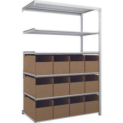 TRUSCO K1 ชั้นเก็บของความหนาแน่นสูงเคลือบสารต้านแบคทีเรีย H1900XW1250XD625 6 ชั้นพร้อมถังขยะ 12 ถัง