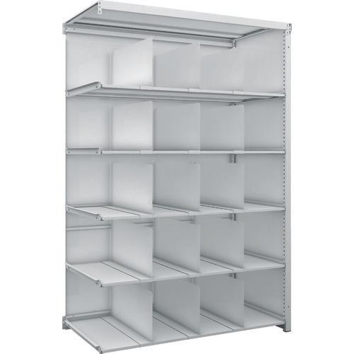 TRUSCO K1 ชั้นเก็บของความหนาแน่นสูงเคลือบสารต้านแบคทีเรียพร้อมแผ่นรองหลัง H1900XW1250XD625 6 ระดับพร้อม 15 พาร์ติชั่นแบบเชื่อมต่อ