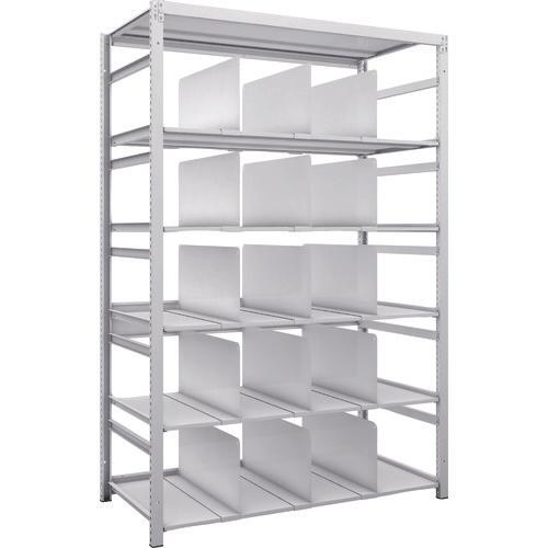 TRUSCO K1 ชั้นเก็บของความหนาแน่นสูงเคลือบสารต้านแบคทีเรีย H1900XW1250XD625 6 ชั้นพร้อมฉากกั้น 15 ฉาก