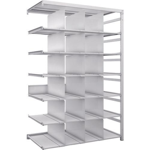 TRUSCO K1 ชั้นเก็บของความหนาแน่นสูงเคลือบสารต้านแบคทีเรีย H1900XW1250XD625 7 ชั้นพร้อม 18 พาร์ติชั่นแบบเชื่อมต่อ