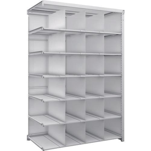 TRUSCO K1 ชั้นเก็บของความหนาแน่นสูงเคลือบสารต้านแบคทีเรียพร้อมแผ่นหลัง แผ่นข้าง H1900XW1250XD625 7 ชั้นพร้อม 18 พาร์ติชันแบบเชื่อมต่อ