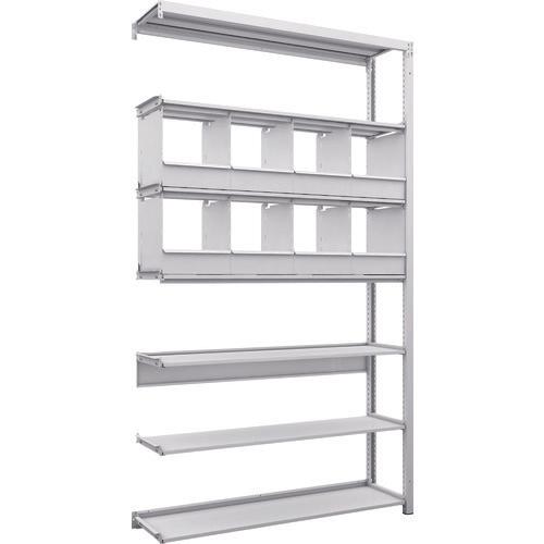 TRUSCO K1 ชั้นเก็บของความหนาแน่นสูงเคลือบสารต้านแบคทีเรีย H2200XW1250XD325 7 ชั้นพร้อมถาดแบ่ง 8 ถาดชนิดเชื่อมต่อ