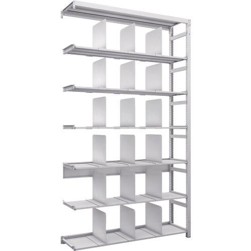 TRUSCO K1 ชั้นเก็บของความหนาแน่นสูงเคลือบสารต้านแบคทีเรีย H2200XW1250XD325 7 ระดับพร้อม 18 พาร์ติชั่นแบบเชื่อมต่อ