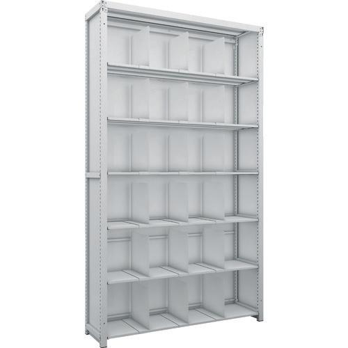 TRUSCO K1 ชั้นเก็บของความหนาแน่นสูงเคลือบสารต้านแบคทีเรียพร้อมแผ่นหลังและแผ่นข้าง H2200XW1250XD325 7 ชั้นพร้อม 18 ฉากกั้นที่เคลื่อนย้ายได้