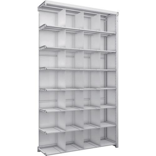 TRUSCO K1 ชั้นเก็บของความหนาแน่นสูงเคลือบสารต้านแบคทีเรียพร้อมแผ่นรองหลัง H2200XW1250XD325 8 ขั้นพร้อม 21 พาร์ติชั่นแบบเชื่อมต่อ