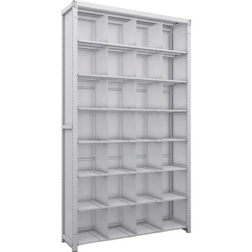 TRUSCO K1 ชั้นเก็บของความหนาแน่นสูงเคลือบสารต้านแบคทีเรียพร้อมแผ่นหลังและแผ่นข้าง H2200XW1250XD325 8 ขั้นพร้อม 21 ฉากกั้นที่เคลื่อนย้ายได้