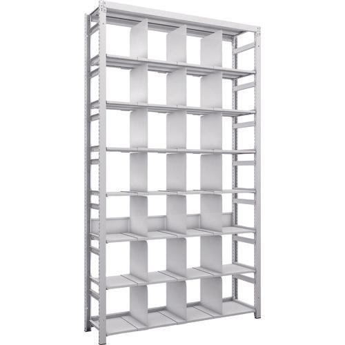 TRUSCO K1 ชั้นเก็บของความหนาแน่นสูงเคลือบสารต้านแบคทีเรีย H2200XW1250XD325 8 ชั้นพร้อม 21 ฉากกั้นที่เคลื่อนย้ายได้