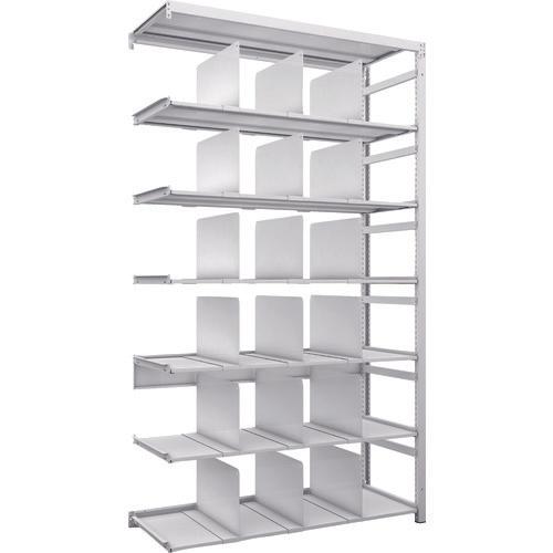 TRUSCO K1 ชั้นเก็บของความหนาแน่นสูงเคลือบสารต้านแบคทีเรีย H2200XW1250XD475 7 ชั้นพร้อม 18 พาร์ติชั่นแบบเชื่อมต่อ