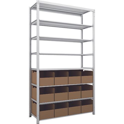 TRUSCO K1 ชั้นเก็บของความหนาแน่นสูงเคลือบสารต้านแบคทีเรีย H2200XW1250XD475 8 ชั้นพร้อมขวด 12 ขวด