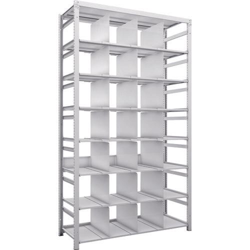 TRUSCO K1 ชั้นเก็บของความหนาแน่นสูงเคลือบสารต้านแบคทีเรีย H2200XW1250XD475 8 ชั้นพร้อม 21 ฉากกั้นที่เคลื่อนย้ายได้